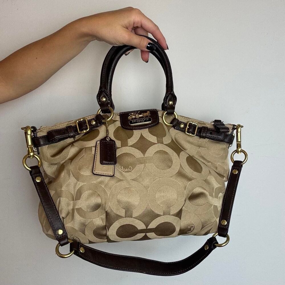 Coach Women's Brown and Tan Bag